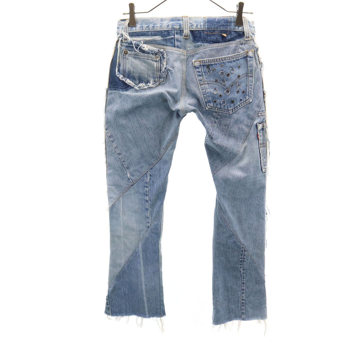 JUNGLE CAT ジャングルキャット 日本製 フレアデニムパンツ 7 ウォッシュブルー ジーンズ レディース 古着 JUNGLE CAT ジャングルキャット 日本製 フレアデニムパンツ 7 ウォッシュブルー ジーンズ レディース 古着