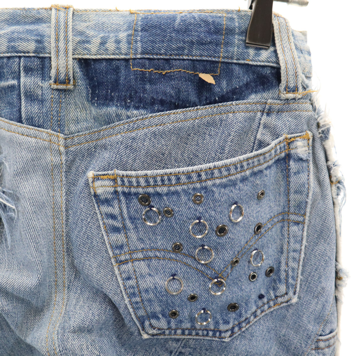 JUNGLE CAT ジャングルキャット 日本製 フレアデニムパンツ 7 ウォッシュブルー ジーンズ レディース 古着 JUNGLE CAT ジャングルキャット 日本製 フレアデニムパンツ 7 ウォッシュブルー ジーンズ レディース 古着