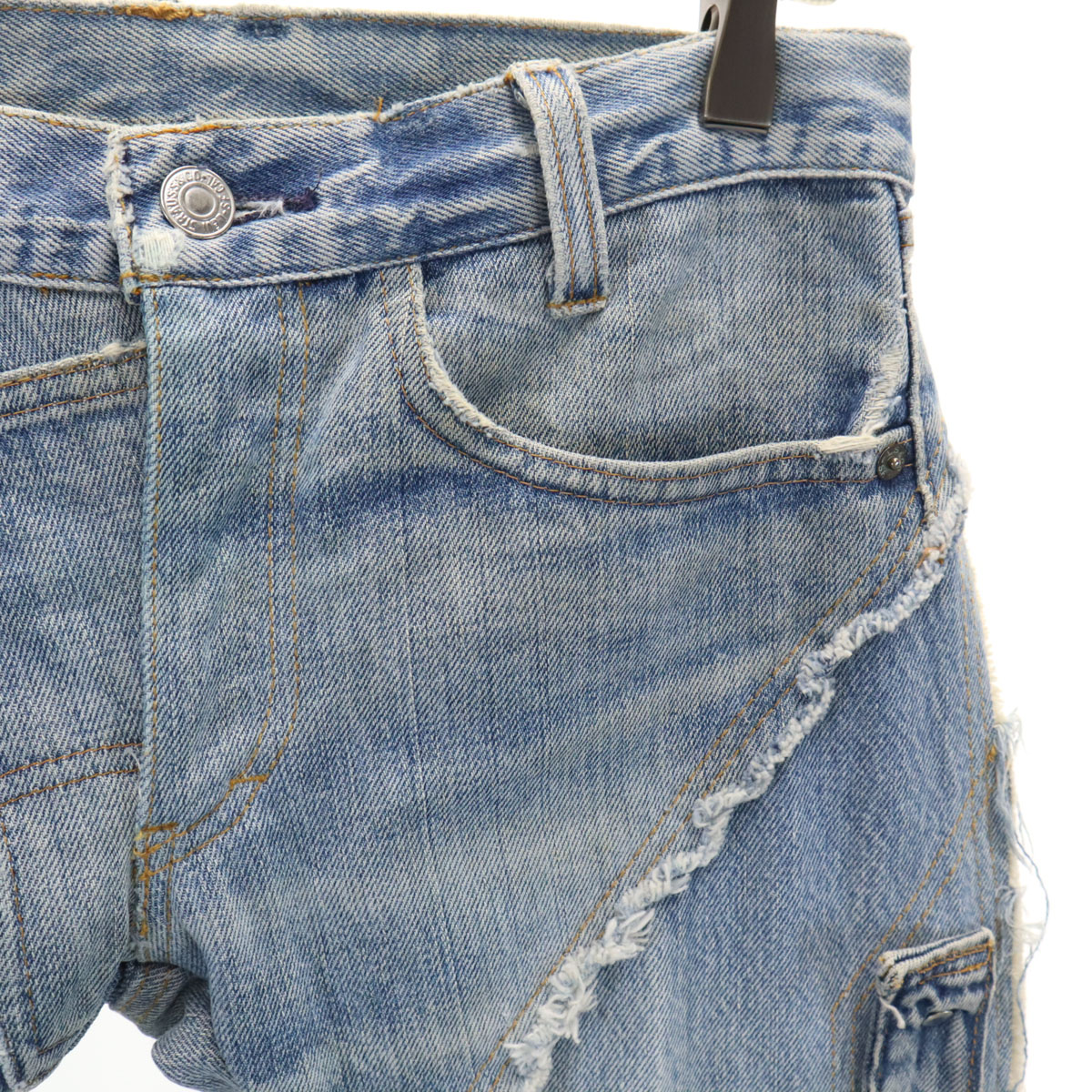 JUNGLE CAT ジャングルキャット 日本製 フレアデニムパンツ 7 ウォッシュブルー ジーンズ レディース 古着 JUNGLE CAT ジャングルキャット 日本製 フレアデニムパンツ 7 ウォッシュブルー ジーンズ レディース 古着