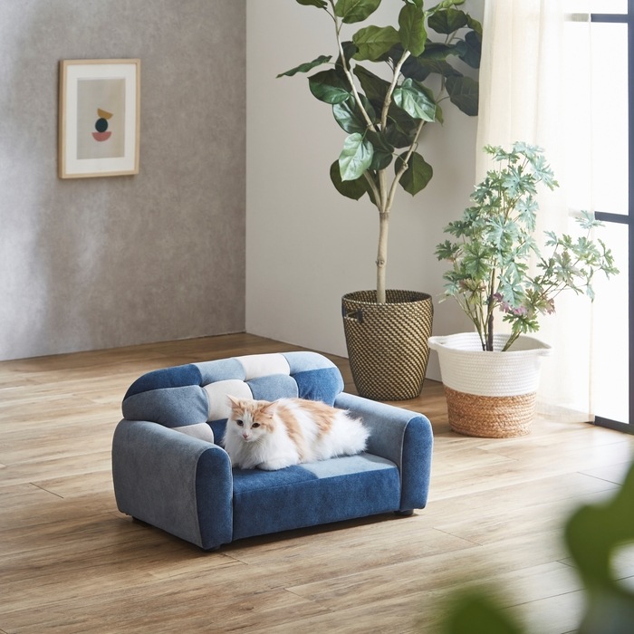 猫用 ペットソファー パンダ ベッド ワンちゃんにも 犬 シンプルデザインでおしゃれなアイテム 引っ掻き傷に強い特殊生地 PSO-1375