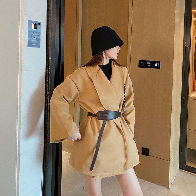 秋冬の新作 やさしい 両面 ラシャコート 韓国版 甘い ギャル 復古 トレンチコート (ベルトを贈る) 秋冬の新作 やさしい 両面 ラシャコート 韓国版 甘い ギャル 復古 トレンチコート (ベルトを贈る)