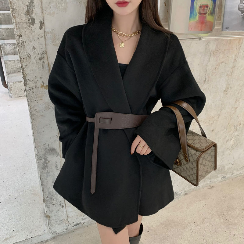 秋冬の新作 やさしい 両面 ラシャコート 韓国版 甘い ギャル 復古 トレンチコート (ベルトを贈る) 秋冬の新作 やさしい 両面 ラシャコート 韓国版 甘い ギャル 復古 トレンチコート (ベルトを贈る)