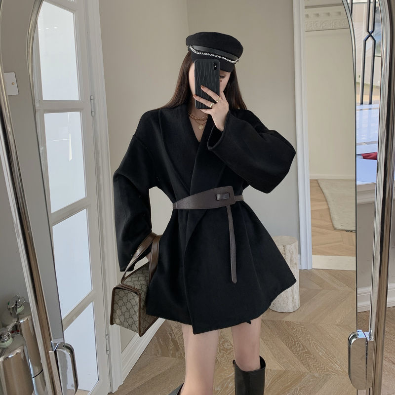 秋冬の新作 やさしい 両面 ラシャコート 韓国版 甘い ギャル 復古 トレンチコート (ベルトを贈る) 秋冬の新作 やさしい 両面 ラシャコート 韓国版 甘い ギャル 復古 トレンチコート (ベルトを贈る)