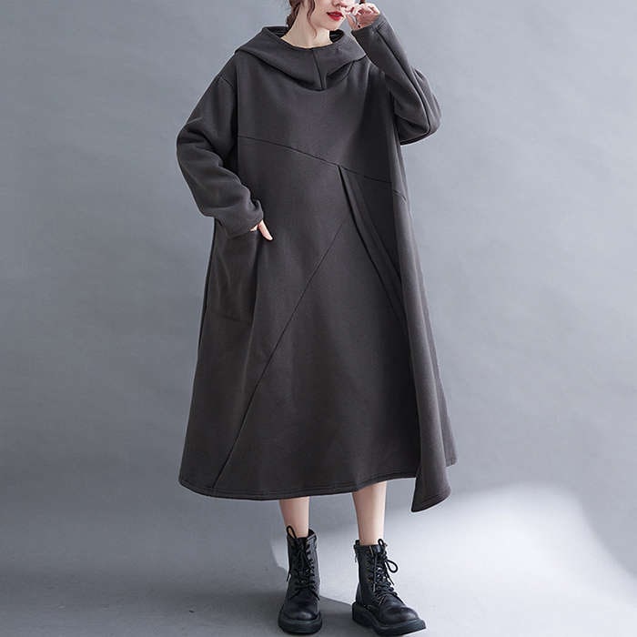 パーカー ワンピース ロング 裏起毛 秋冬 レディース パーカーワンピース ワンピース 大きサイズ マキシ丈 ロングワンピース ロング丈 フード付き レディース 長袖 体型カバー カジュアル ゆったり