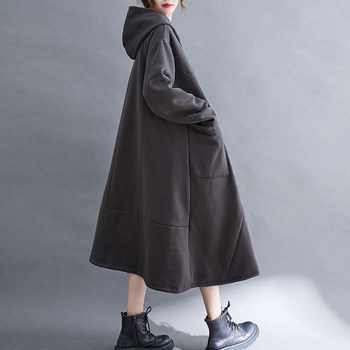 パーカー ワンピース ロング 裏起毛 秋冬 レディース パーカーワンピース ワンピース 大きサイズ マキシ丈 ロングワンピース ロング丈 フード付き レディース 長袖 体型カバー カジュアル ゆったり