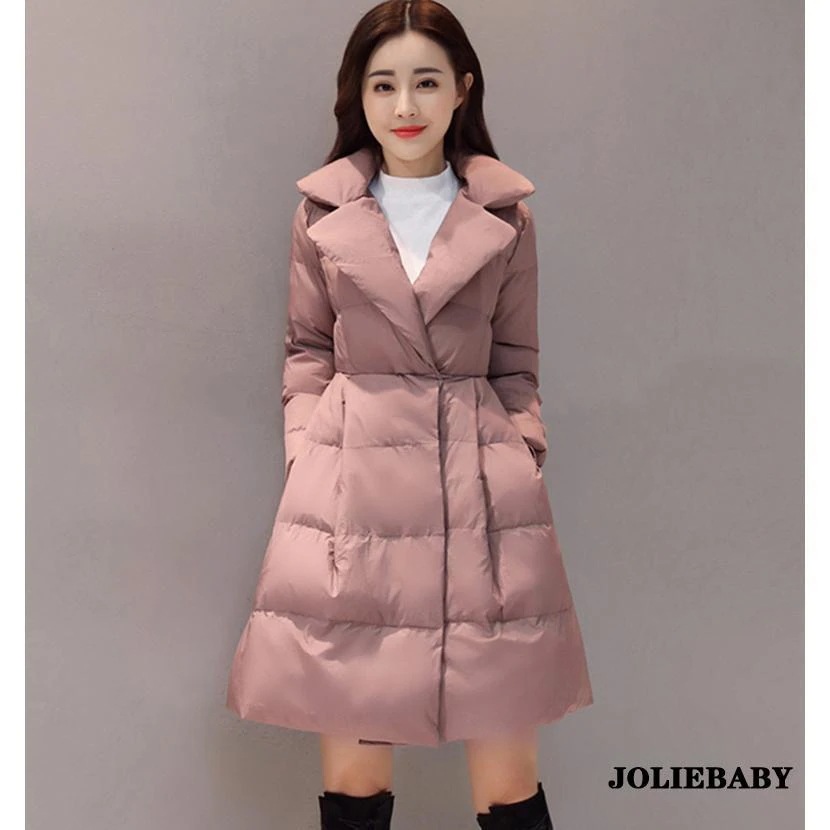 ダウン綿コート レディース 中綿コート ダウンジャケット 可愛い 大きいサイズ 上品 秋冬5色 Aライン リボン 軽い アウター