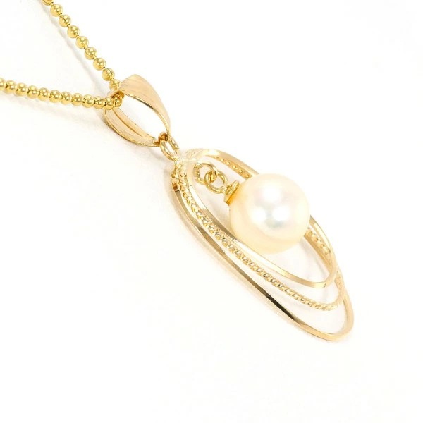 K18 18金 YG イエローゴールド ネックレス パール(真珠) 約40cm ジュエリー 中古 K18 18金 YG イエローゴールド ネックレス パール(真珠) 約40cm ジュエリー 中古