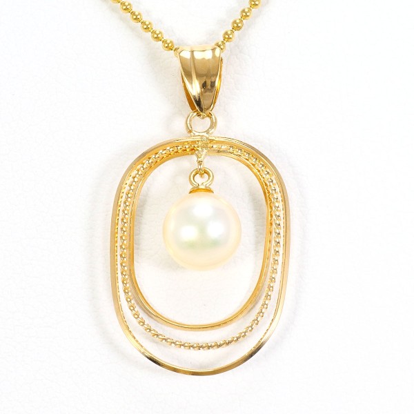 K18 18金 YG イエローゴールド ネックレス パール(真珠) 約40cm ジュエリー 中古 K18 18金 YG イエローゴールド ネックレス パール(真珠) 約40cm ジュエリー 中古