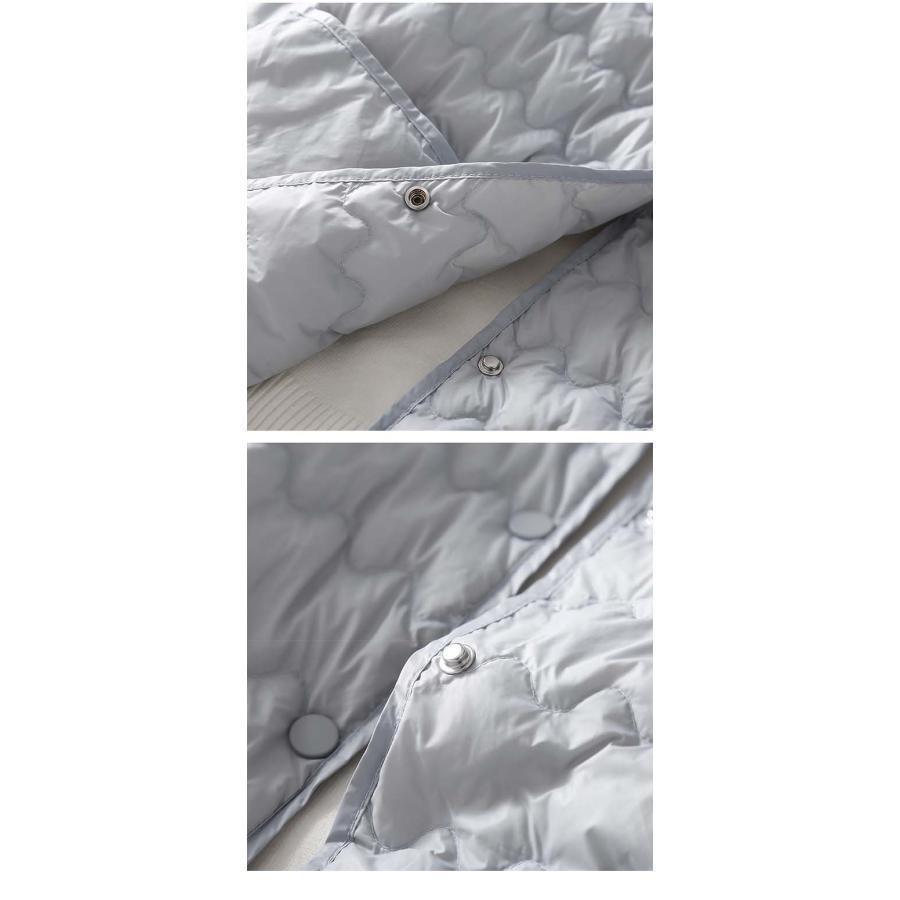 キルティング ジャケット レディース 中綿ジャケット アウター 上着 羽織り コート ショート ノーカラー 撥水 長袖 中綿 防寒 カジュアル アウトドア