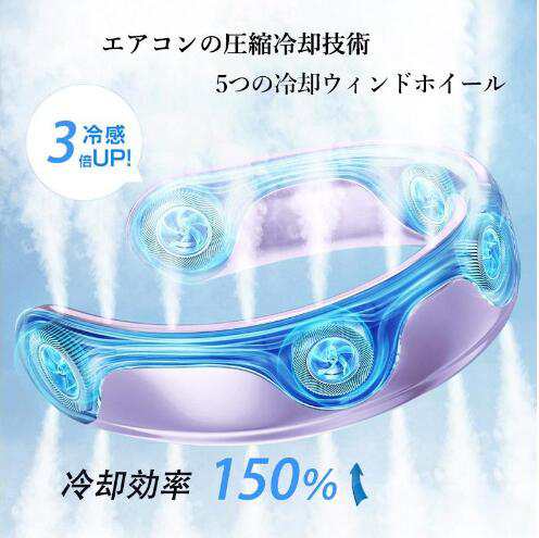 【20%超還元セレクト】2024最新型 首掛け扇風機 ネッククーラー ネックファン 羽なし 5段階風量 静音 軽量 6000mAh 3つ冷却プレート 夏 熱中対策
