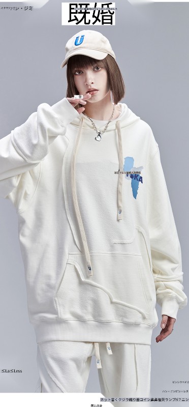 秋 フード付き スウェットシャツ ガールズ トレンド ブランド カップル ヒップホップ 不規則 スプライシング ロゴ プリント パーカー ルーズ 秋 フード付き スウェットシャツ ガールズ トレンド ブランド カップル ヒップホップ 不規則 スプライシング ロゴ プリント パーカー ルーズ