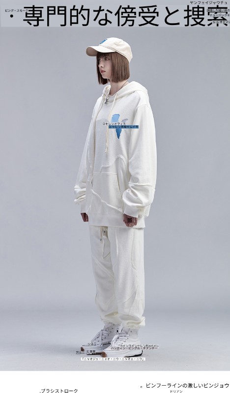 秋 フード付き スウェットシャツ ガールズ トレンド ブランド カップル ヒップホップ 不規則 スプライシング ロゴ プリント パーカー ルーズ 秋 フード付き スウェットシャツ ガールズ トレンド ブランド カップル ヒップホップ 不規則 スプライシング ロゴ プリント パーカー ルーズ