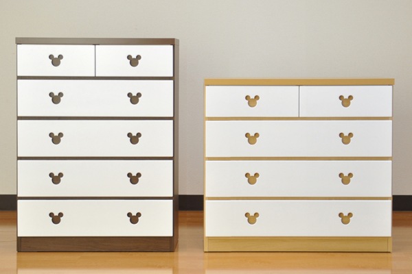 チェスト 4段 ショコラミッキー 日本製 幅90cm チェスト 4段 ショコラミッキー 日本製 幅90cm