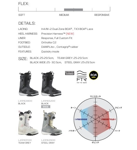 新品未使用 25-26 SALOMON BOOTS DIALOGUE DUAL BOA WIDE BLACK/BLACK/WHITE 26cm 土日祝発送OK 148