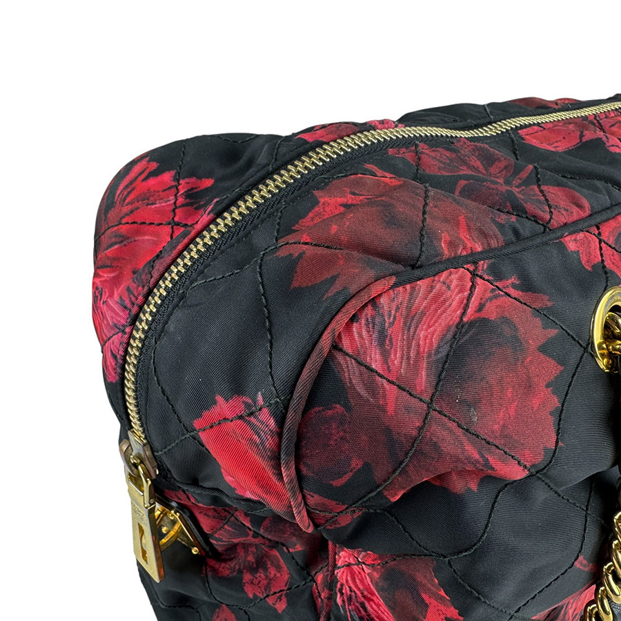 プラダ PRADA ショルダーバッグ ナイロン ブラック×レッド レディース z6689 プラダ PRADA ショルダーバッグ ナイロン ブラック×レッド レディース z6689