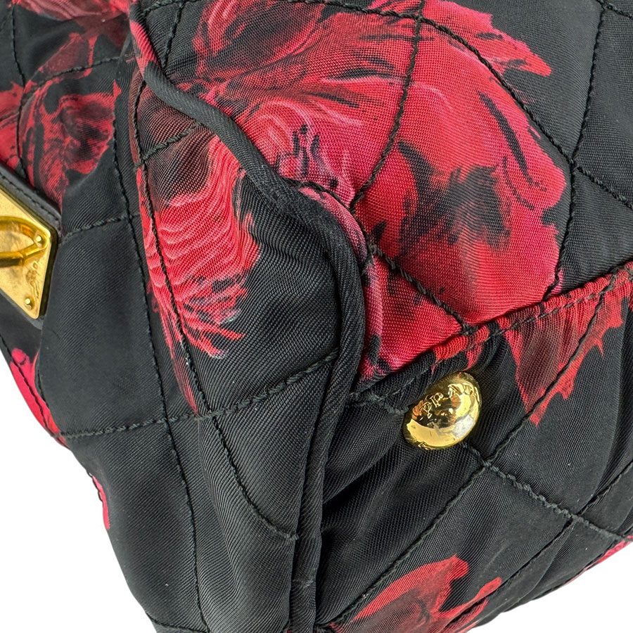 プラダ PRADA ショルダーバッグ ナイロン ブラック×レッド レディース z6689 プラダ PRADA ショルダーバッグ ナイロン ブラック×レッド レディース z6689