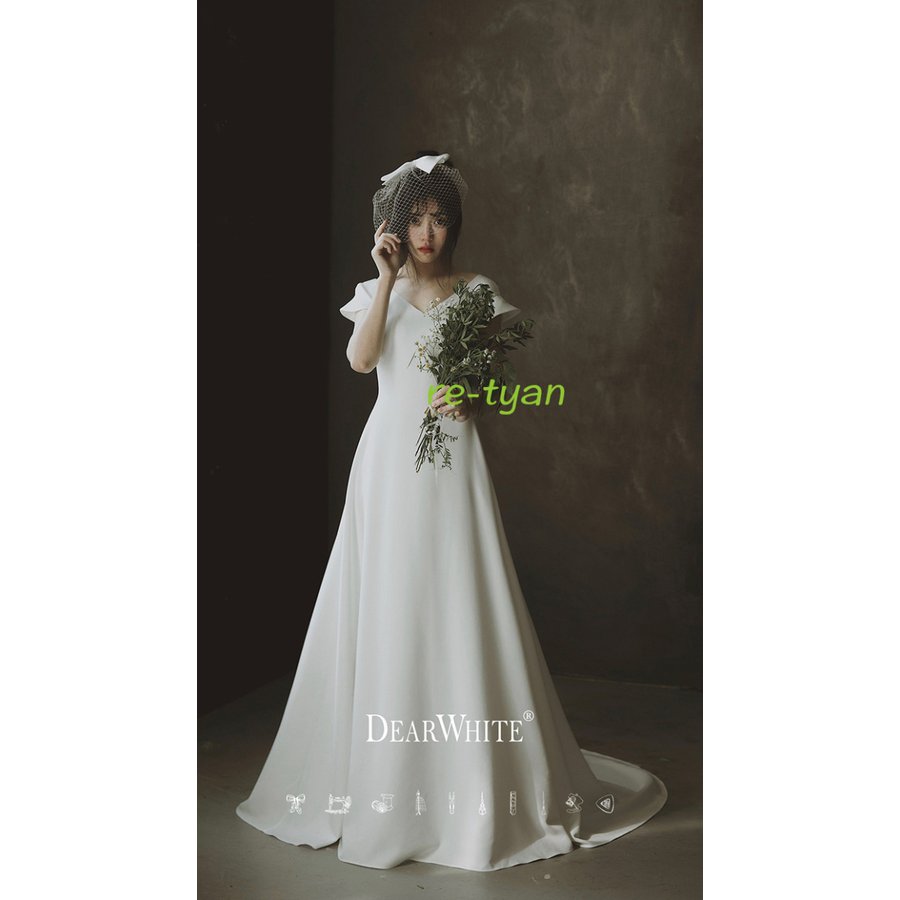 ロングドレス 演奏会 ウェディングドレス 二次会 シンプル 前撮り Aラインドレス ビーチフォト後撮り 高級感 ワンピース ロングドレス お呼ばれドレス 大人半袖