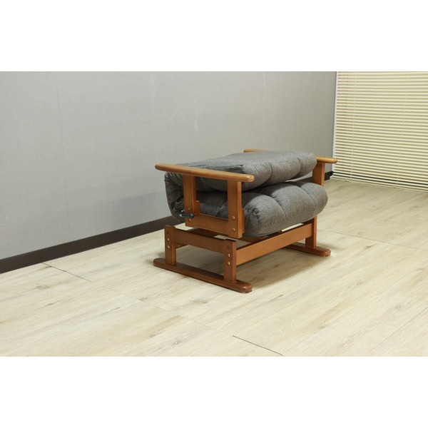 回転木肘高座椅子 DGY ダークグレー 組立品 回転木肘高座椅子 DGY ダークグレー 組立品