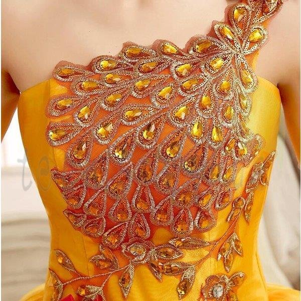 撮影 演奏会 スパンコール二次会 ウエディンドレス 結婚式 気質優雅大きいサイズ ロング丈ライエロー超豪華レースシングル肩 編み上げ式 花嫁ワンピースドレスドレス 撮影 演奏会 スパンコール二次会 ウエディンドレス 結婚式 気質優雅大きいサイズ ロング丈ライエロー超豪華レースシングル肩 編み上げ式 花嫁ワンピースドレスドレス