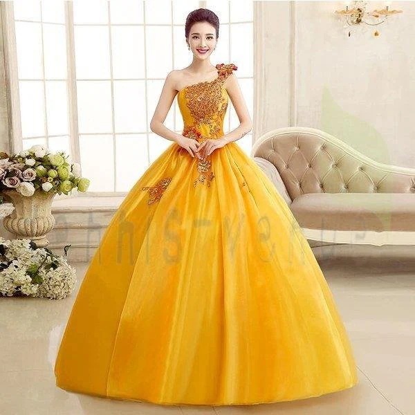 撮影 演奏会 スパンコール二次会 ウエディンドレス 結婚式 気質優雅大きいサイズ ロング丈ライエロー超豪華レースシングル肩 編み上げ式 花嫁ワンピースドレスドレス 撮影 演奏会 スパンコール二次会 ウエディンドレス 結婚式 気質優雅大きいサイズ ロング丈ライエロー超豪華レースシングル肩 編み上げ式 花嫁ワンピースドレスドレス