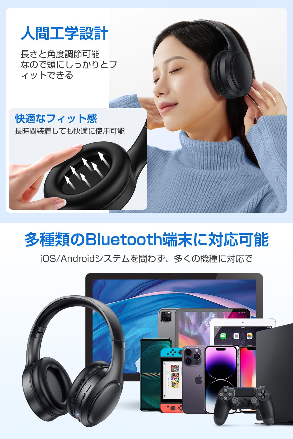 ヘッドホン bluetooth ヘッドホン ワイヤレスヘッドホン Sanlao Bluetooth5.3 有線 無線両用 ヘッドフォン マイク付き 最大20時間連続再生 オーバーイヤーヘッドホン ED ヘッドホン bluetooth ヘッドホン ワイヤレスヘッドホン Sanlao Bluetooth5.3 有線 無線両用 ヘッドフォン マイク付き 最大20時間連続再生 オーバーイヤーヘッドホン ED