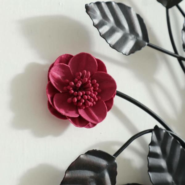 インテリアアート 壁掛け 飾り アンティーク 花瓶 花束 ウォールデコレーション アイアン ボタニカル 280x550mm