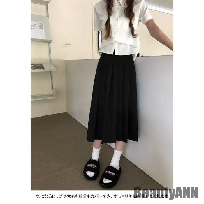 新生活 プリーツスカート レディース ロングスカート マキシ丈 Aラインスカート 体型カバー ギャザースカート 厚手 秋 マキシスカート 春 冬 スカート Aライン 秋 春 冬 秋ファッション 冬物