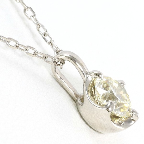 PT950 PT850 ネックレス イエローダイヤ 0.50 VVS2 鑑定書 ジュエリー 中古 PT950 PT850 ネックレス イエローダイヤ 0.50 VVS2 鑑定書 ジュエリー 中古