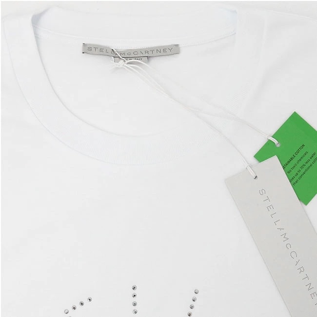 6J0158 3SPX38 レディース半袖Tシャツ ラインストーン ディアマンテ ロゴTシャツ クルーネック SS TEE