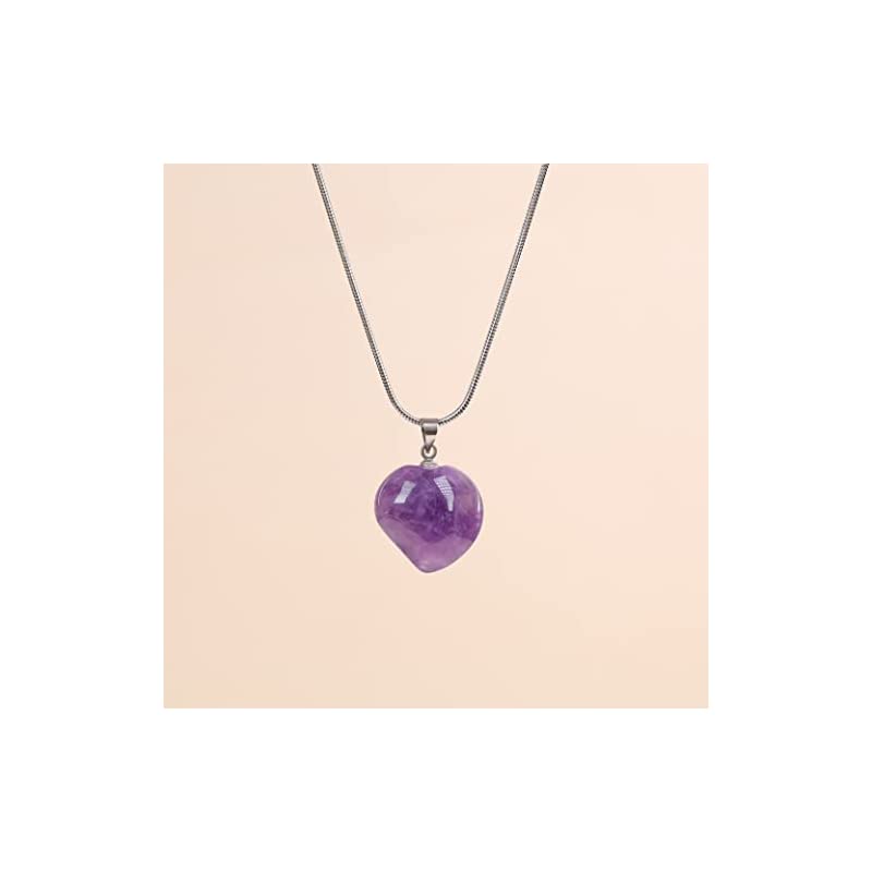 アメジスト ハート 2月誕生石ネックレス レディース