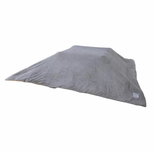 東谷 薄掛けコタツ布団 正方形 KK-163 W190D190 グレー/ネイビー 東谷 薄掛けコタツ布団 正方形 KK-163 W190D190 グレー/ネイビー