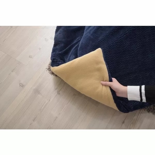 東谷 薄掛けコタツ布団 正方形 KK-163 W190D190 グレー/ネイビー 東谷 薄掛けコタツ布団 正方形 KK-163 W190D190 グレー/ネイビー