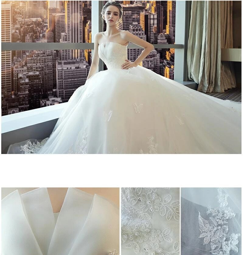 ウェディングドレス 結婚式ドレス トレーンドレス オフショルダー Aライン ドレス 床付きタイプ ロングトレーン 花嫁ドレス 二次会 大きいサイズ 小さいサイズ パーティードレス ウエディング 白 レ