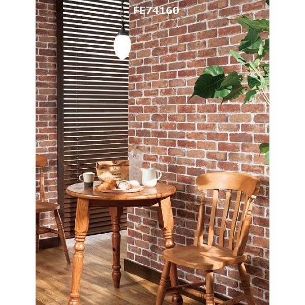 レンガ調 のり無し 壁紙 サンゲツ FE74160 93cm巾 15m巻 日本製 防カビ ホルムアルデヒド対策品 糊無し ウォールペーパー