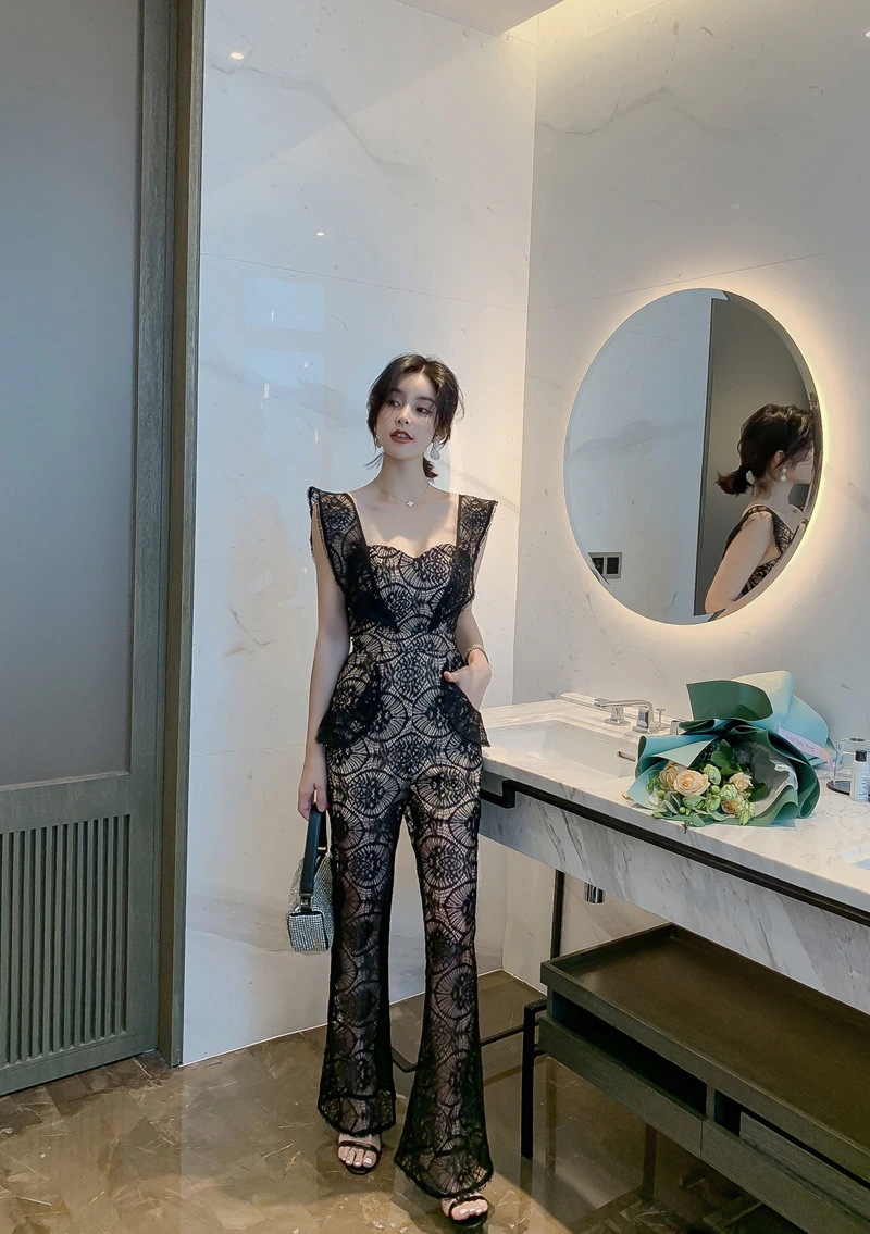 Hot!!!夏 レース オールインワン 2WAY ハイウエスト ノースリーブ バックレス サロペット Hot!!!夏 レース オールインワン 2WAY ハイウエスト ノースリーブ バックレス サロペット