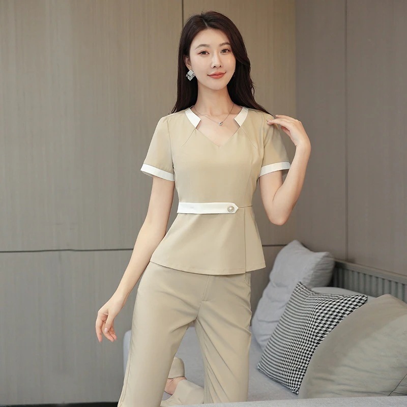 新作 気質 高級感 ユニフォーム エステ サロン通勤 レディース 女性 制服 エステ制服 おしゃれ 半袖 七分袖 上下セット セットアップ エステサロン ユニフォーム 2025福袋 新作 気質 高級感 ユニフォーム エステ サロン通勤 レディース 女性 制服 エステ制服 おしゃれ 半袖 七分袖 上下セット セットアップ エステサロン ユニフォーム 2025福袋