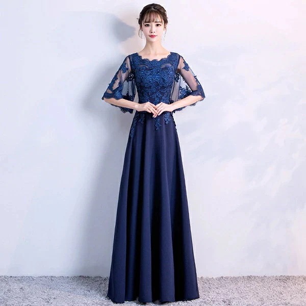 限定セールドレス 大人 ピアノ 発表会 演奏会用ドレス ロングドレス 演奏会 イブニングドレス 結婚式 母親 ピアノ発表会 中学生 パーティードレス 発表会ドレス 袖付き 黒 高校生 大きいサイズ コ