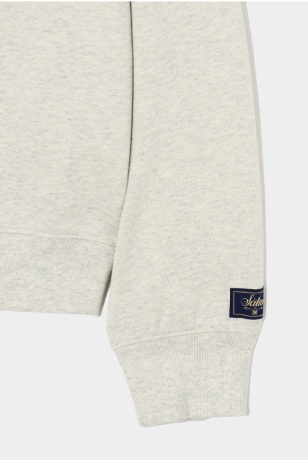 【SATUR】 LAUSANNE V-NECK COLLAR SWEATSHIRTS : MELANGE OATMEAL