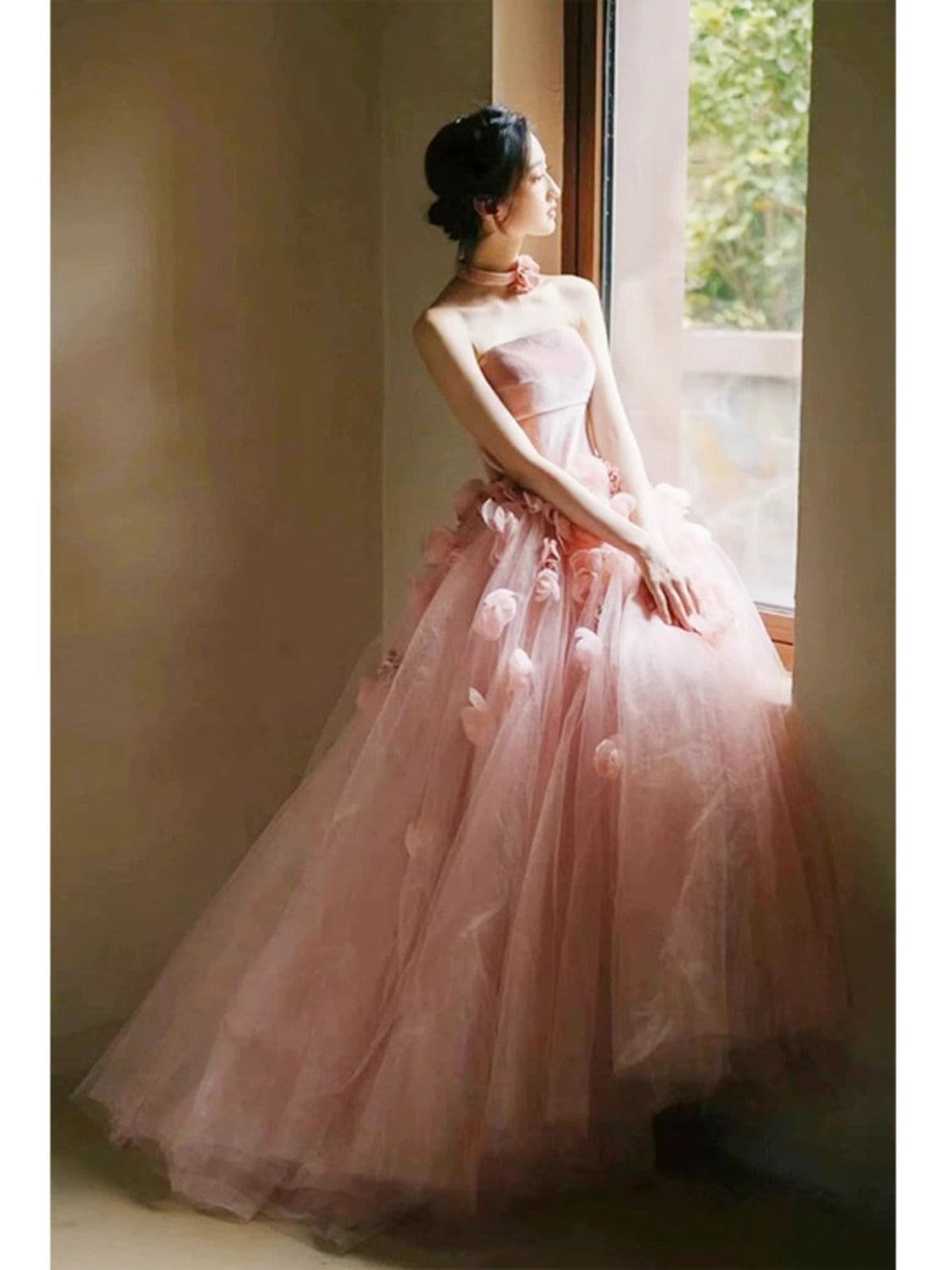 【2枚購入で 3oo円OFF!】女性のためのピンクのドレス 【2枚購入で 3oo円OFF!】女性のためのピンクのドレス