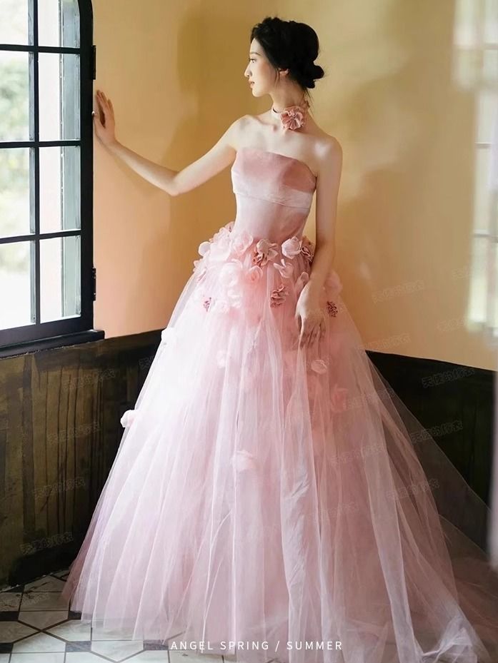 【2枚購入で 3oo円OFF!】女性のためのピンクのドレス 【2枚購入で 3oo円OFF!】女性のためのピンクのドレス