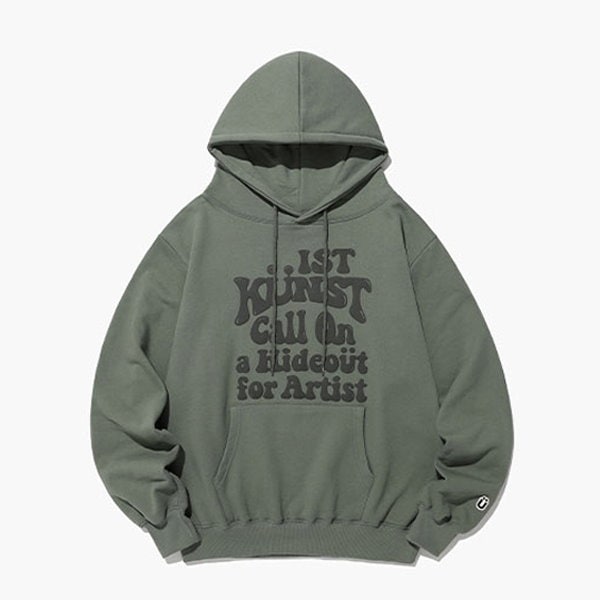 『即納』 SEVENTEEN ウォヌ着用 国内未入荷 韓国ブランド【ISTKUNST】HIDE OUT HOODIE (KHAKI) 国内発送