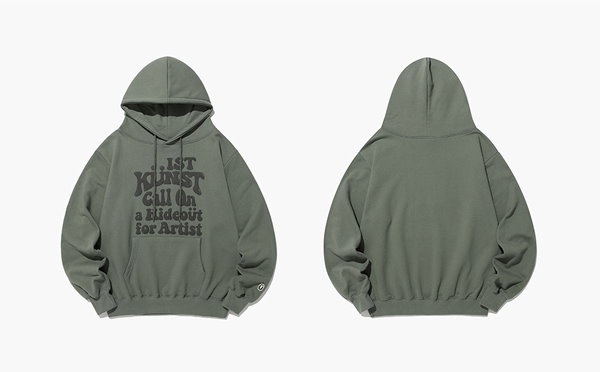 『即納』 SEVENTEEN ウォヌ着用 国内未入荷 韓国ブランド【ISTKUNST】HIDE OUT HOODIE (KHAKI) 国内発送