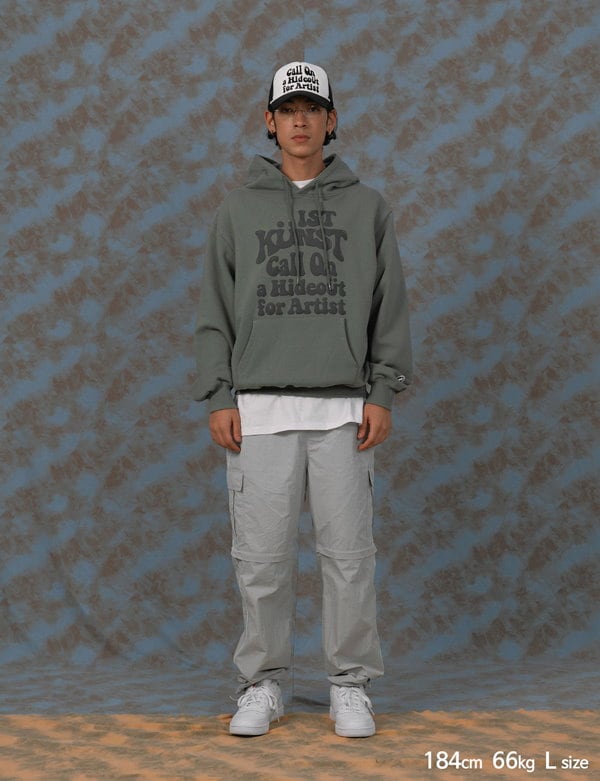 『即納』 SEVENTEEN ウォヌ着用 国内未入荷 韓国ブランド【ISTKUNST】HIDE OUT HOODIE (KHAKI) 国内発送