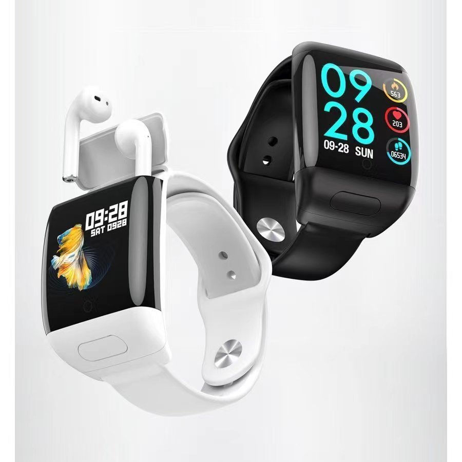 スマートブレスレット 2in1 イヤホン付き スマートウォッチ 運動腕時計 多機能 日本語対応 健康