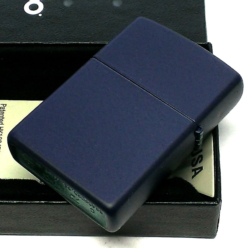 ZIPPO クール 艶消し シンプル ライター ジッポー ネイビー 紺 プレゼント ギフト おしゃれ かっこいい メンズ