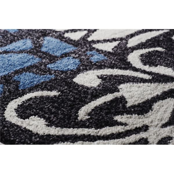 ラグマット/絨毯 (140cm×200cm ブルー) 長方形 洗える 折りたたみ 防ダニ 防滑 YARD RUG 『NEXTHOME』 (リビング)