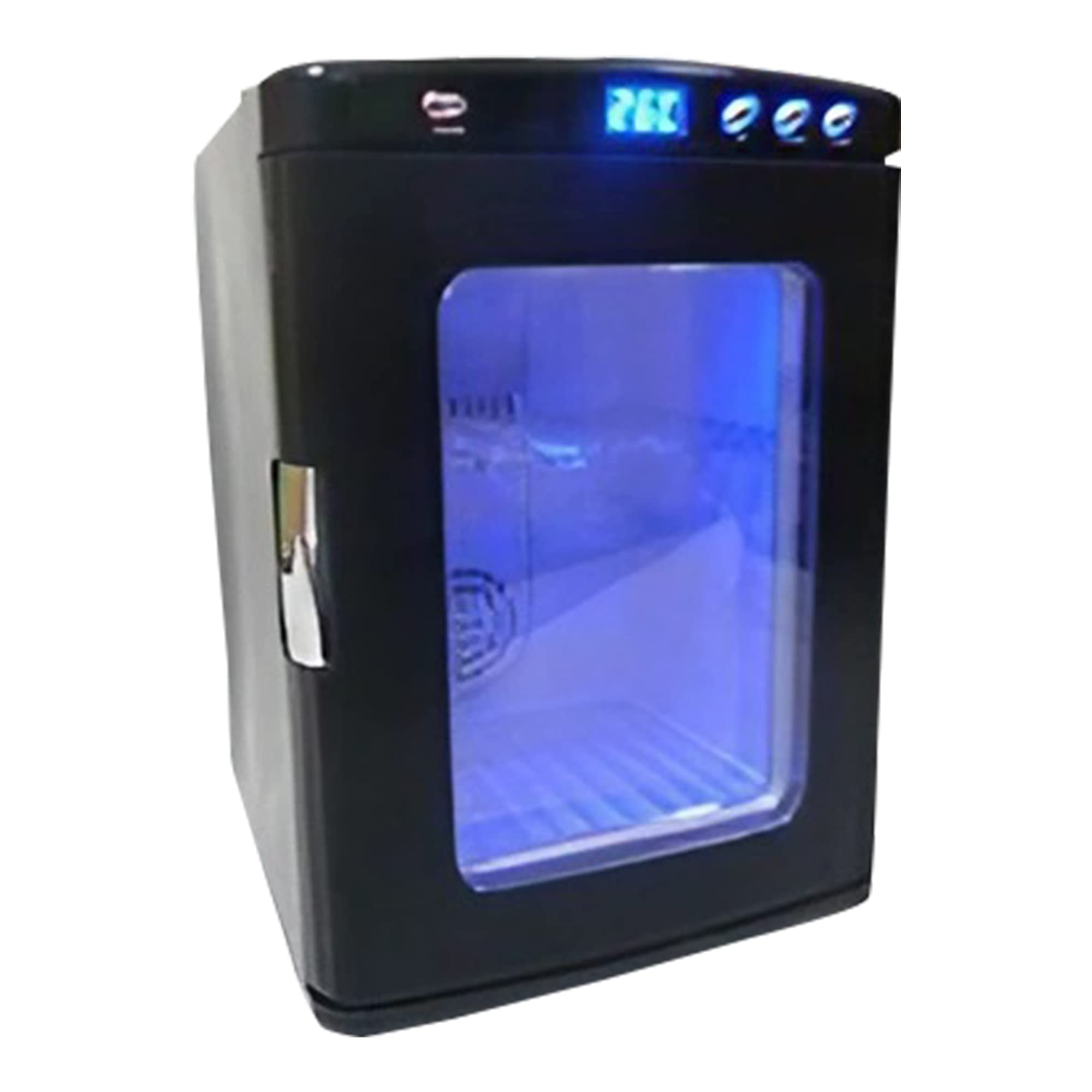 [東京Deco] ミニ冷蔵庫 25L 冷温庫 ペルチェ式 555℃ コンパクト ブラック [保温・保冷用＆室内車載両用] 静音 ポータブル 持ち運び 冷蔵庫 保温庫 小型冷蔵庫 省エネ キャンプ アウ