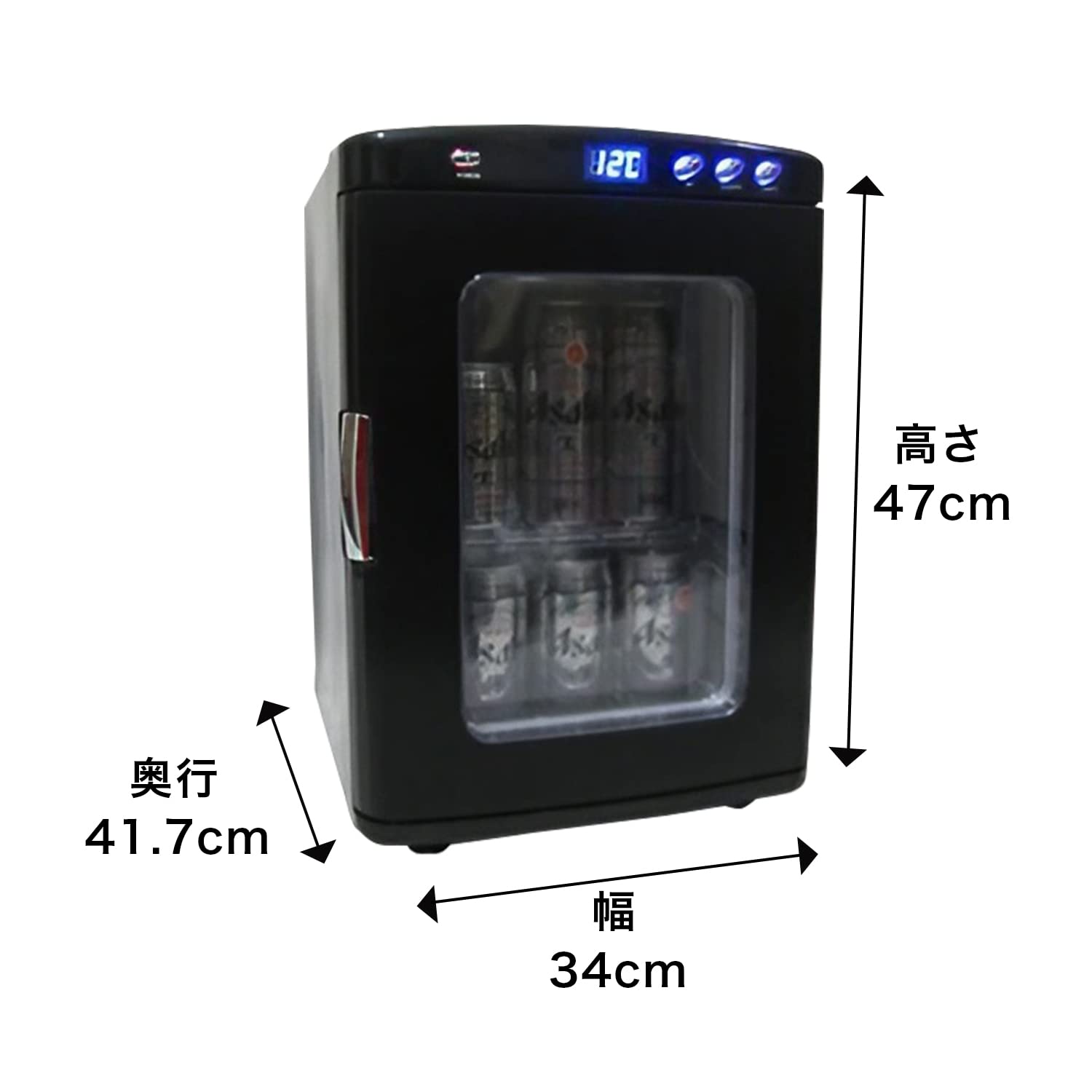 [東京Deco] ミニ冷蔵庫 25L 冷温庫 ペルチェ式 555℃ コンパクト ブラック [保温・保冷用＆室内車載両用] 静音 ポータブル 持ち運び 冷蔵庫 保温庫 小型冷蔵庫 省エネ キャンプ アウ
