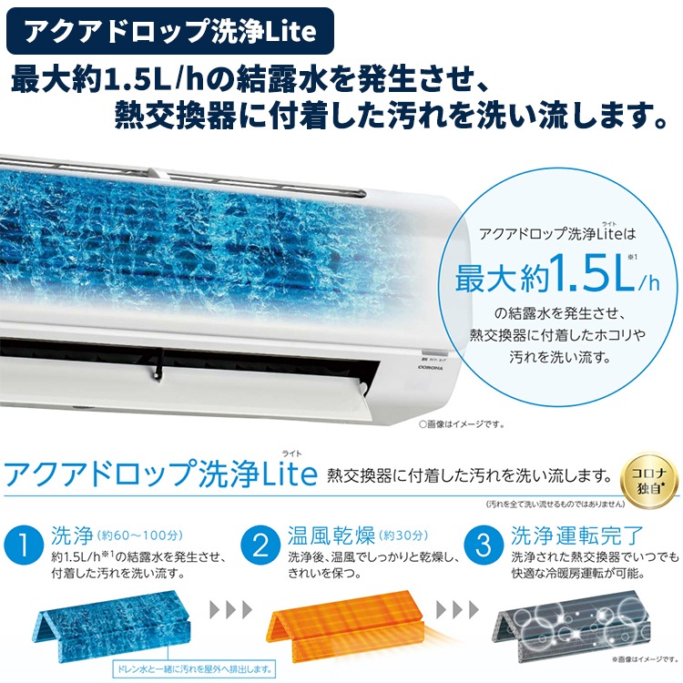 エアコン おもに14畳 2024年モデル 塩害仕様 リララBシリーズ ReLaLa 内部乾燥 抗菌防カビフィルター 単相200V CSH-B40CR2E-W