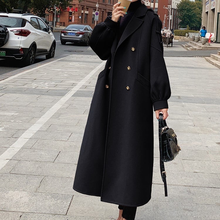 コート アウター ロング モノトーン ラージカラー チェスターコート ガウンコート パフショルダー ミディアム丈 袖あり 長袖 ポケット付き アウター 羽織り 大人可愛い きれいめ シンプル コート アウター ロング モノトーン ラージカラー チェスターコート